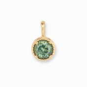 Dahlia Round Montana Sapphire Charm 5.0mm
