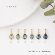 Dahlia Pear-Cut Montana Sapphire Charm
