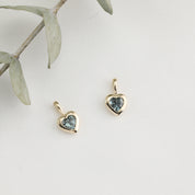 Heart Charm Green Sapphire 3.5mm