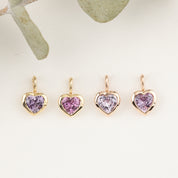 Heart Charm Pink Sapphire 5mm