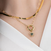 Charm Holder Necklace with Hinged Circle Bail