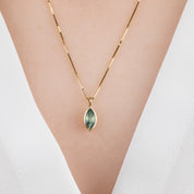 Patia Marquise Blue Green Sapphire Charm 8.0mm