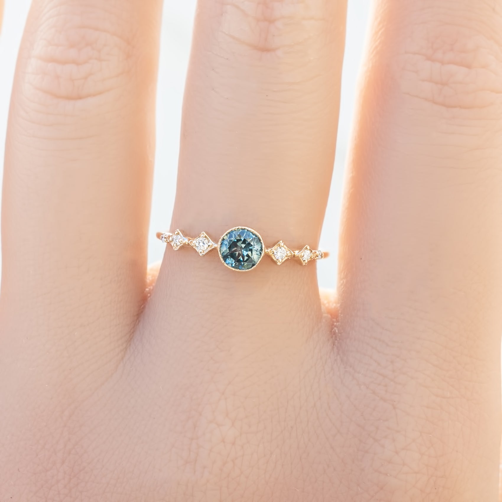 Celeste Ring, 0.45ct Montana Sapphire of your choice