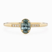 Grace Ring, 0.60ct Montana Sapphire, oval shape gemstone