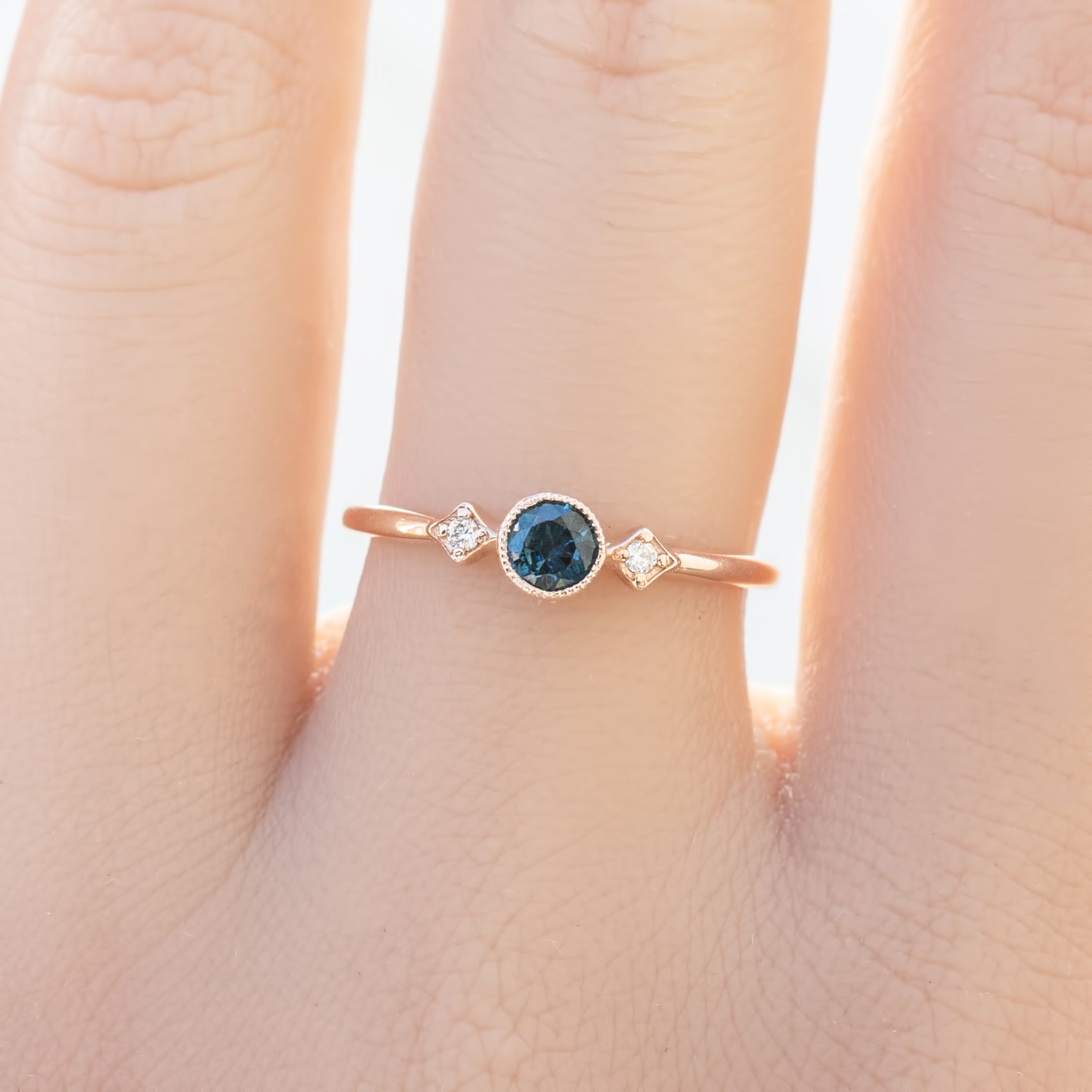 Moon & Star Ring, 0.35ct Queensland Sapphire of your choice