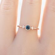 Moon & Star Ring, 0.35ct Queensland Sapphire of your choice