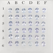 0.30ct Calibrated Oval Unheated Blue Sapphires (4.5mm)