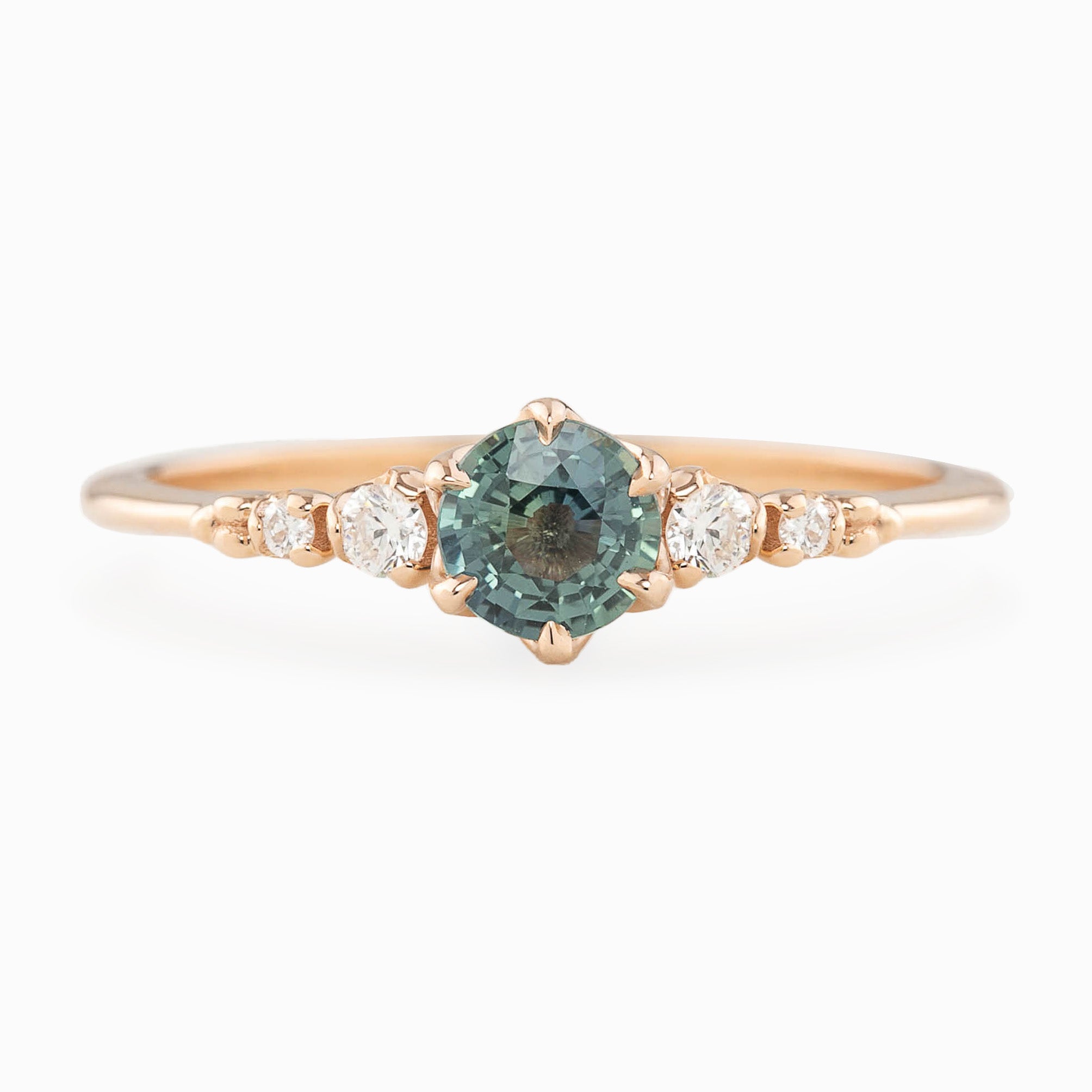 Estel Fleur Ring, 0.55ct Unheated Sapphire