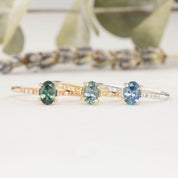 Eloise Ring, 0.60ct Montana Sapphire, oval shape gemstone