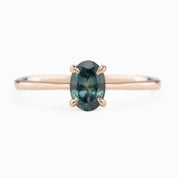 Nina Ring, 0.75ct Montana Sapphire, oval shape gemstone