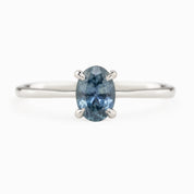 Nina Ring, 0.75ct Montana Sapphire, oval shape gemstone