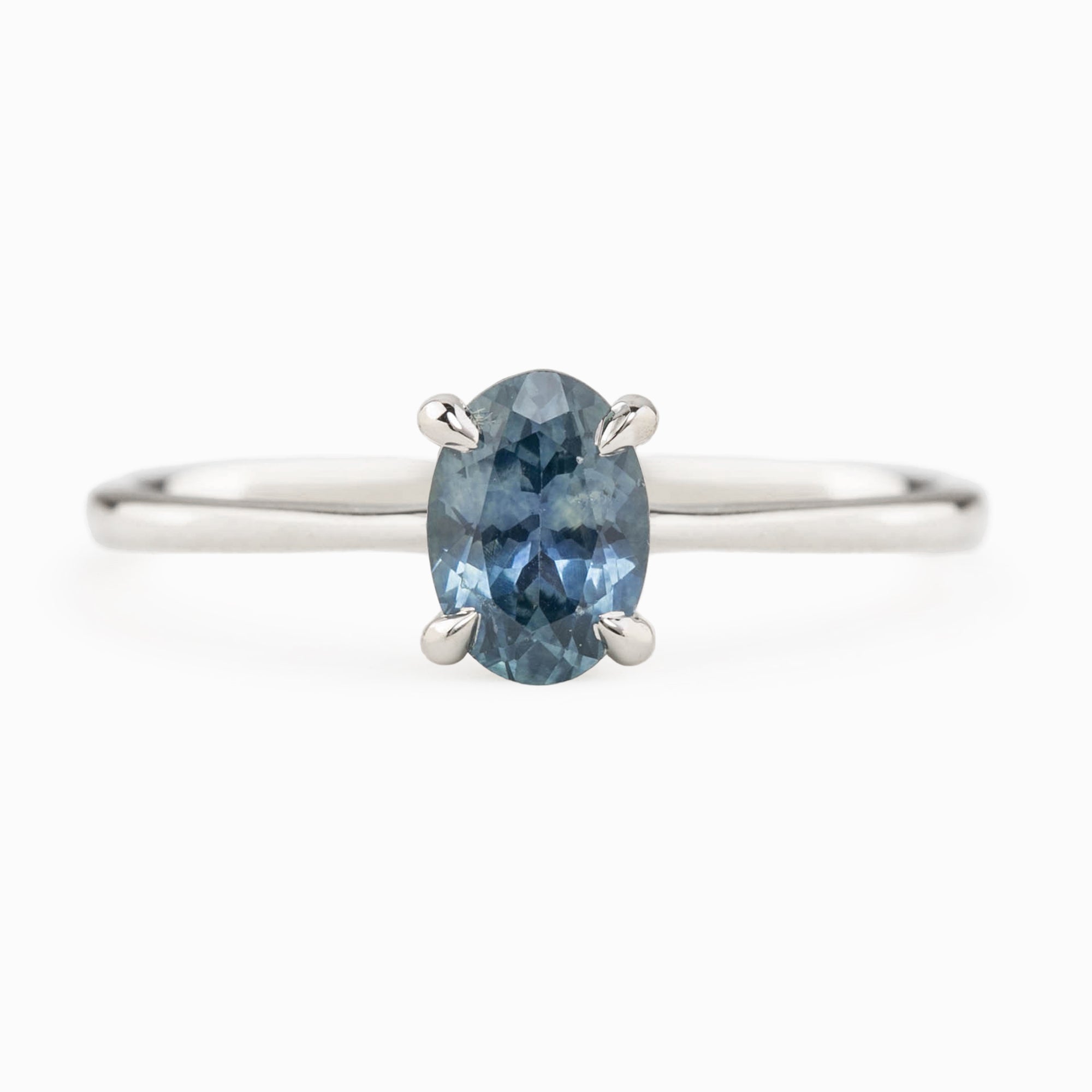 Nina Ring, 0.75ct Montana Sapphire, oval shape gemstone