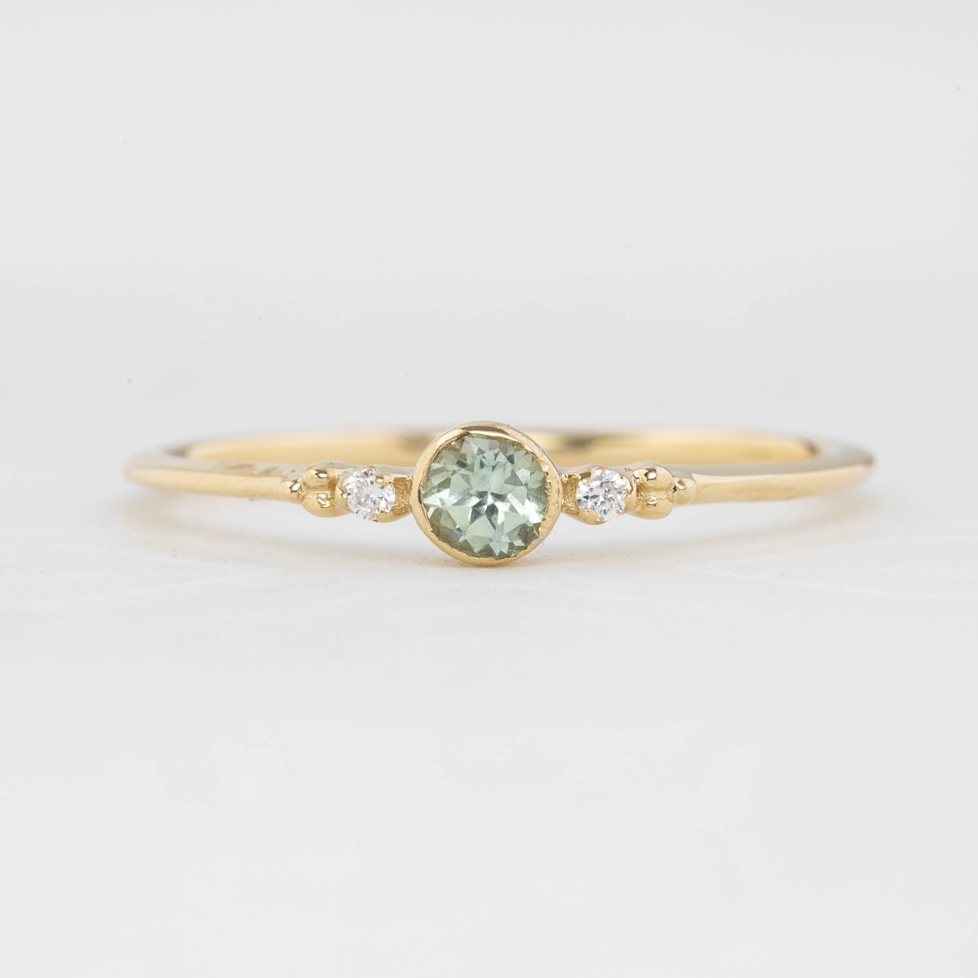 Estel Bezel Ring, 0.18ct Montana Sapphire of your choice