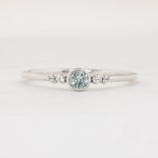 Estel Bezel Ring, 0.18ct Montana Sapphire of your choice
