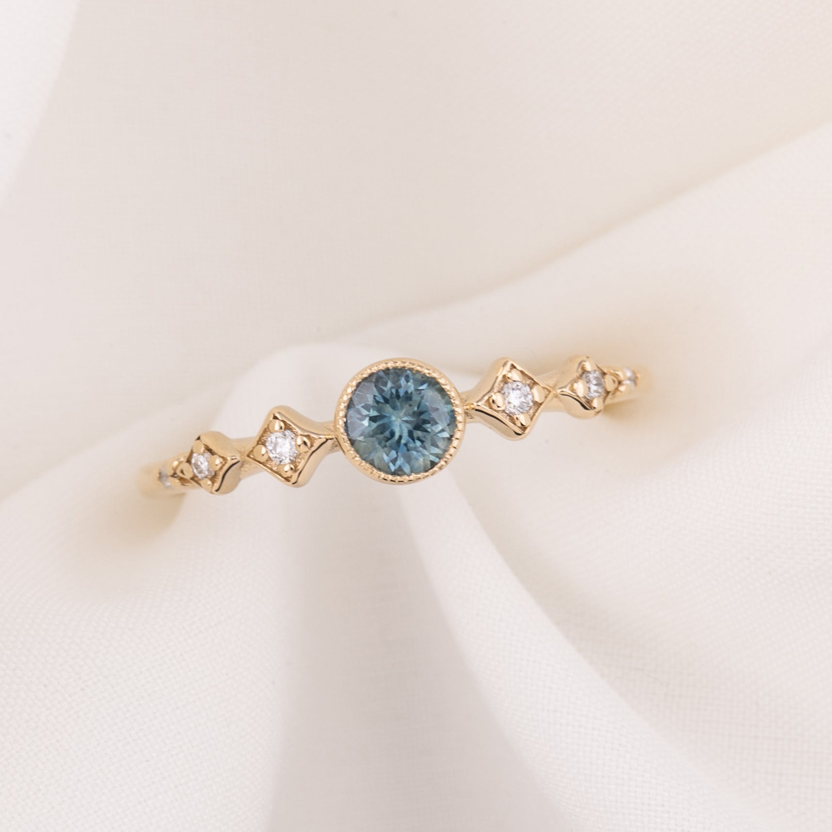 Celeste Ring, 0.35ct Montana Sapphire
