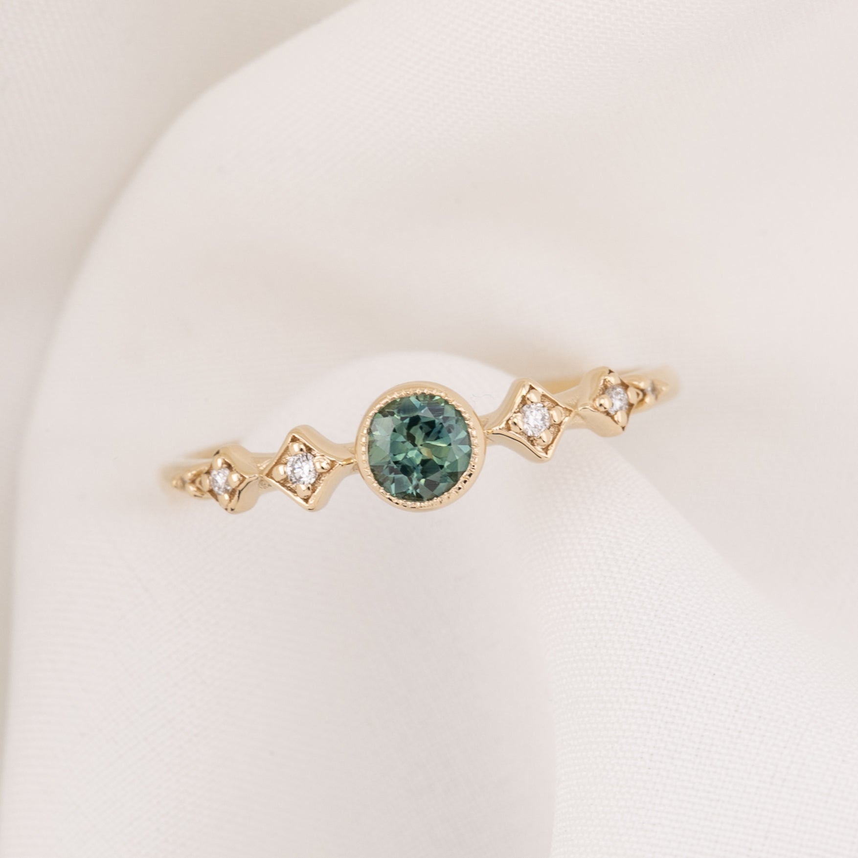 Celeste Ring, 0.35ct Montana Sapphire