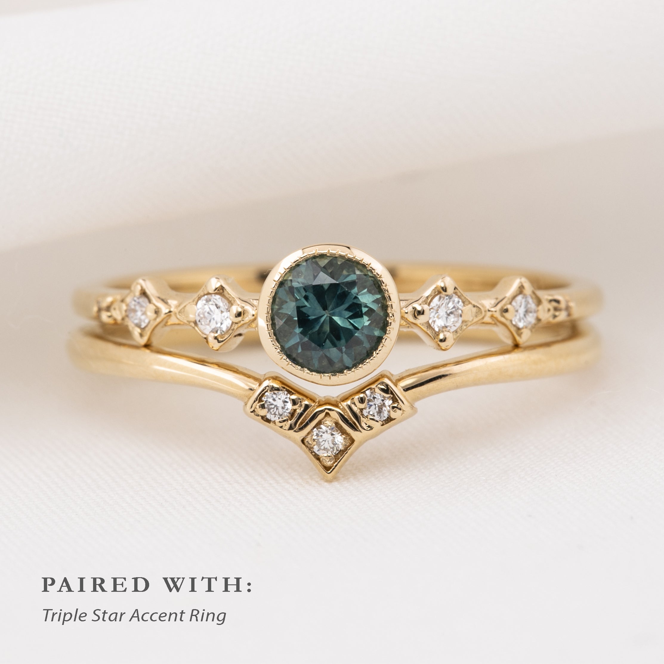 Celeste Ring, 0.35ct Montana Sapphire