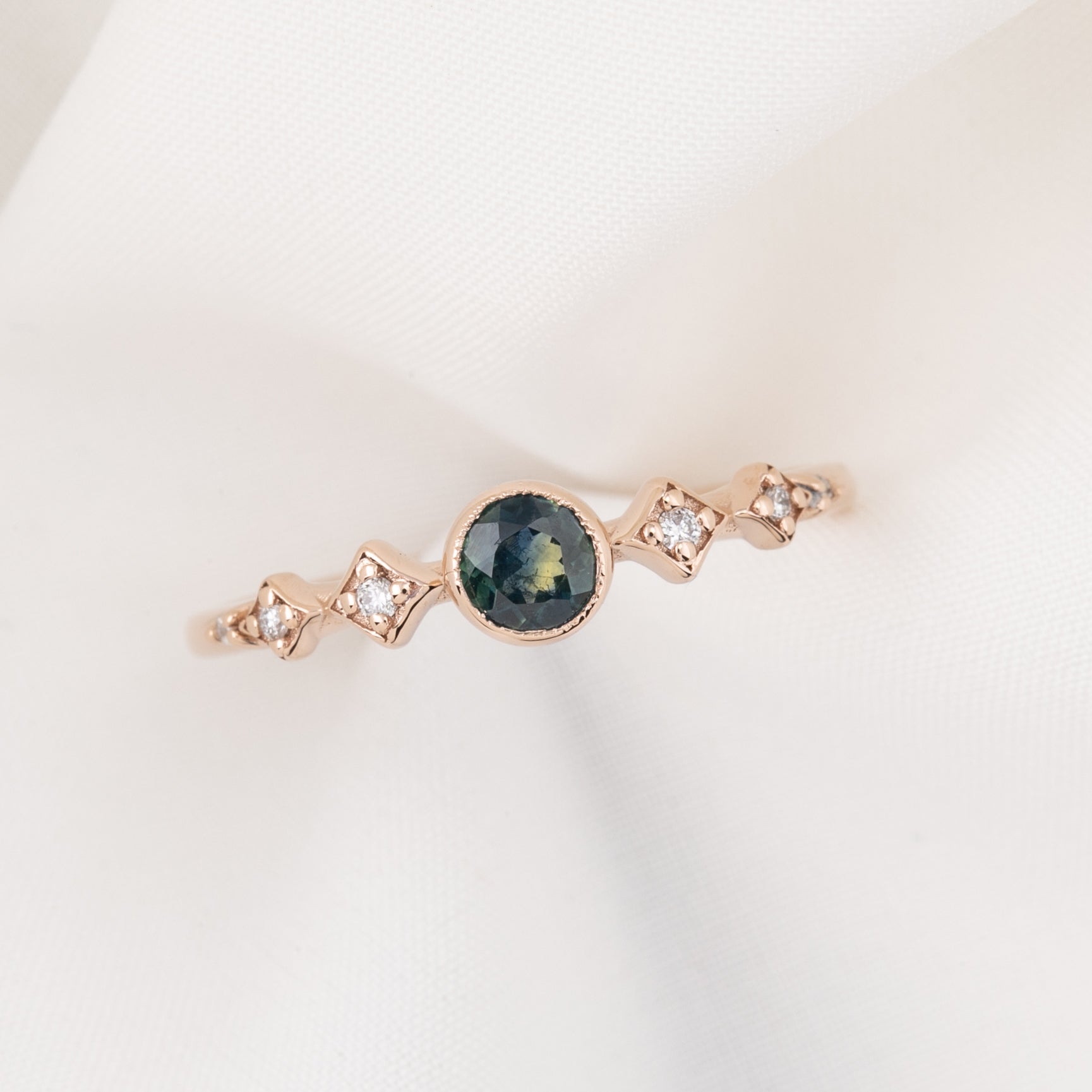 Celeste Ring, 0.35ct Montana Sapphire