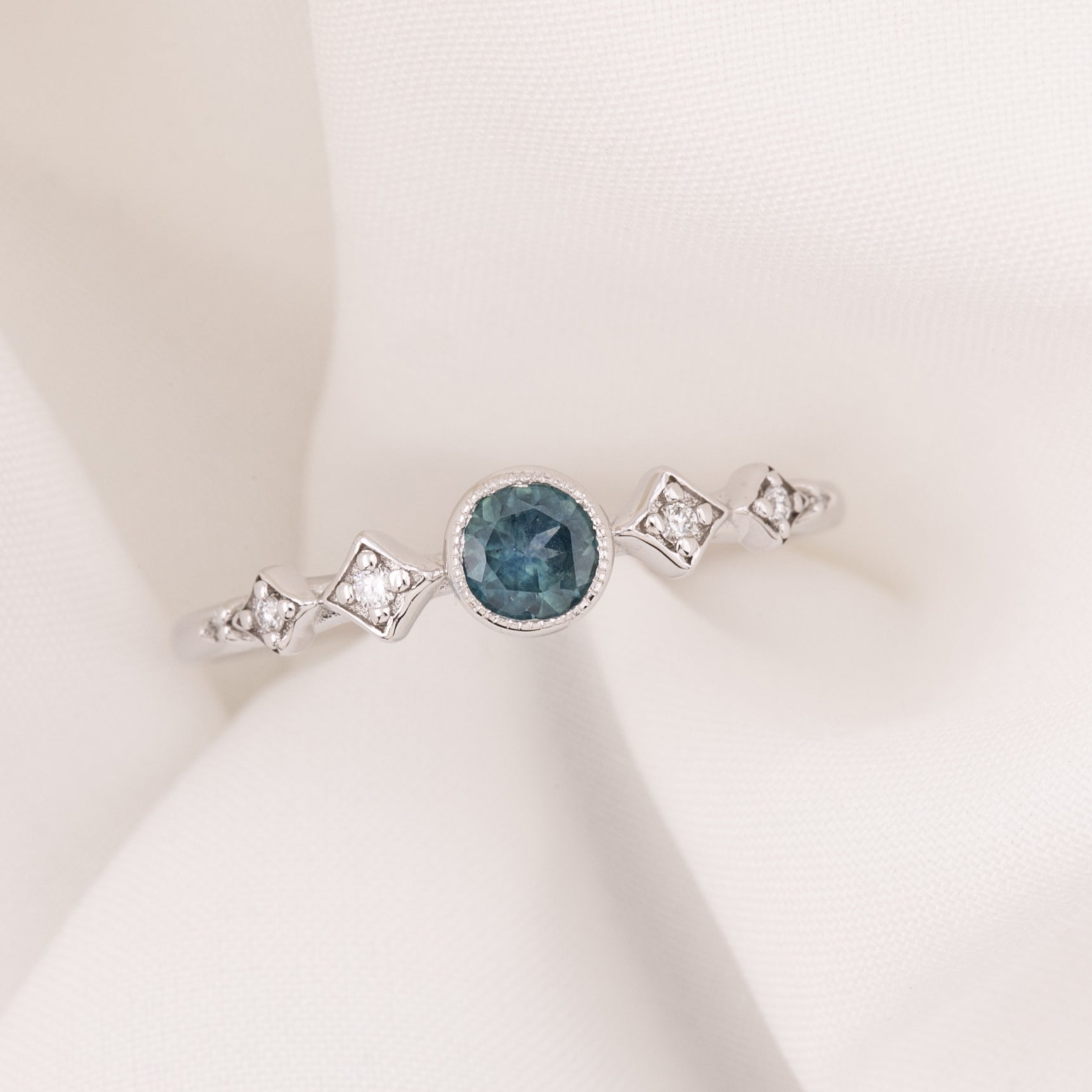 Celeste Ring, 0.35ct Montana Sapphire