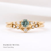 Estel Fleur Ring, 0.40ct Montana Sapphire of your choice
