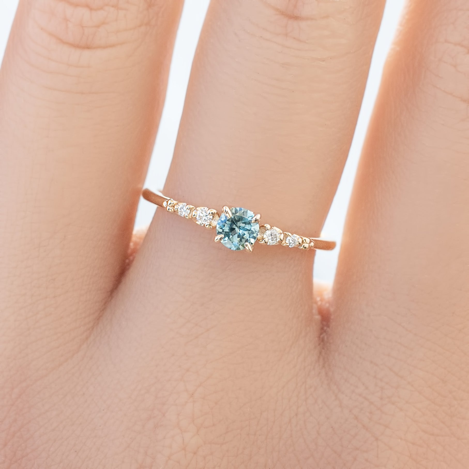 Estel Fleur Ring, 0.40ct Montana Sapphire