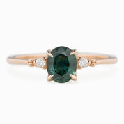 Estel Ring, 0.80ct Montana Sapphire, oval shape gemstone