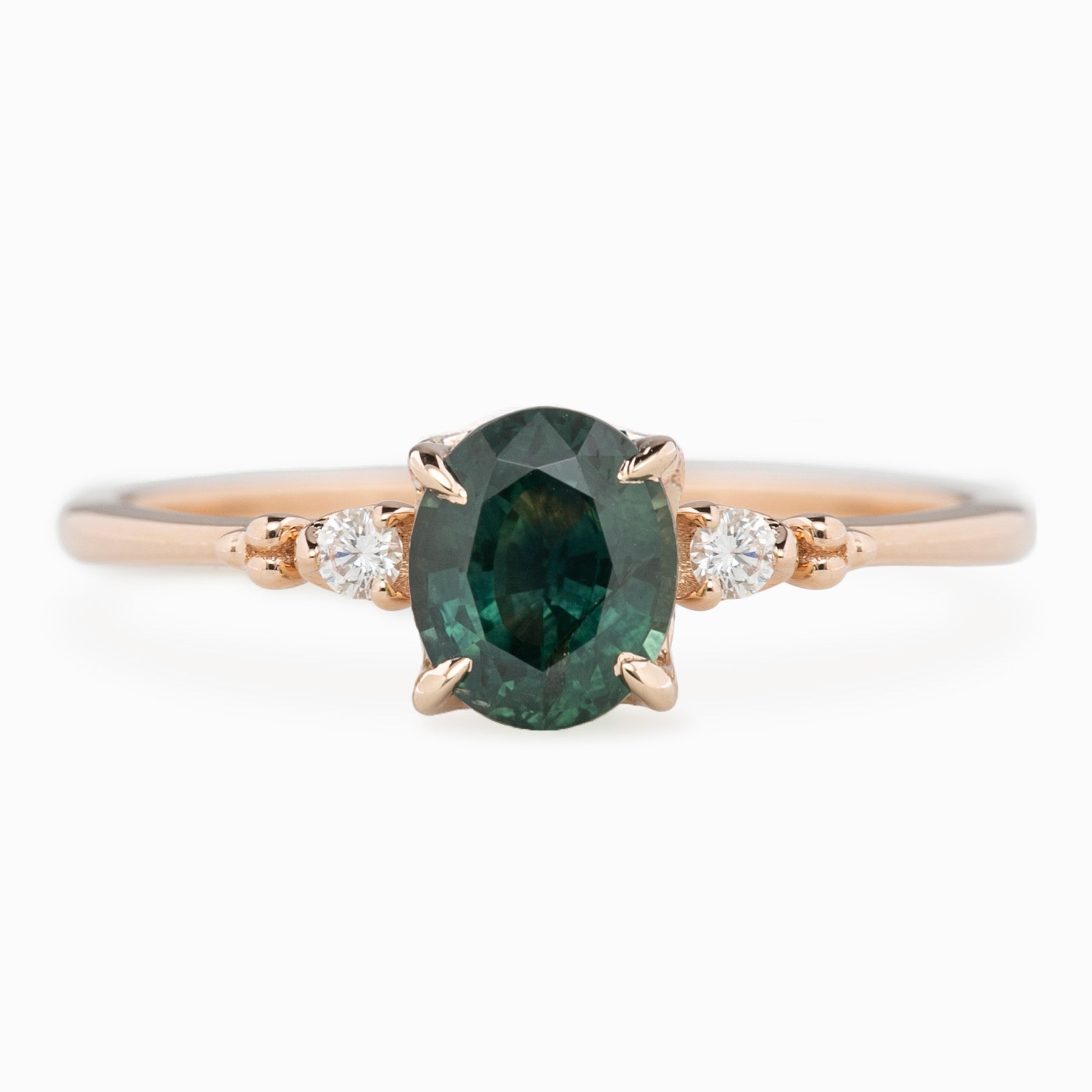Estel Ring, 0.80ct Montana Sapphire, oval shape gemstone