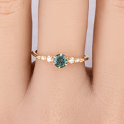 Estel Fleur Ring, 0.60ct Montana Sapphire