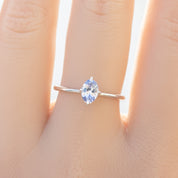 Alice Ring, 0.60ct Light Blue Sapphire