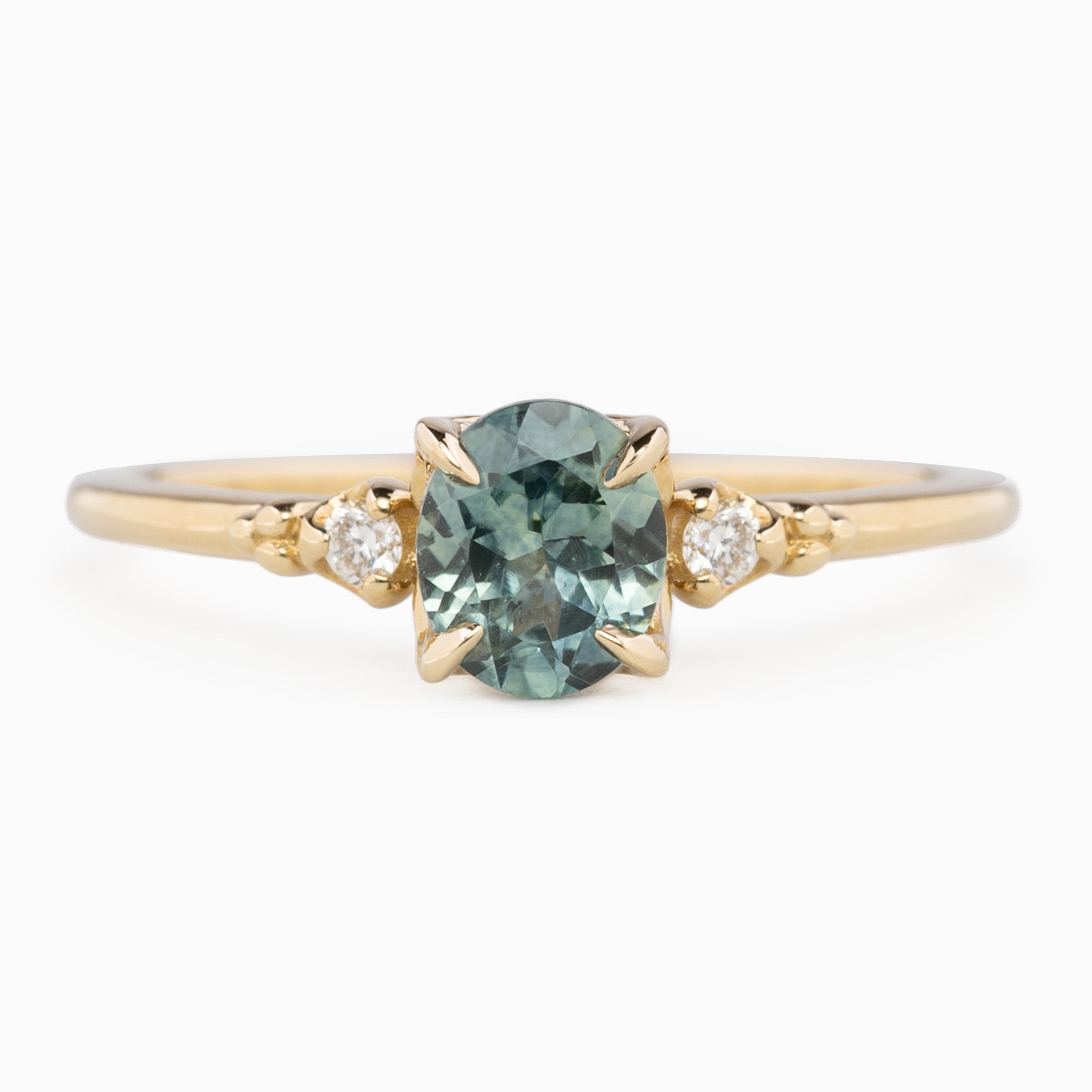 Estel Ring, 0.80ct Montana Sapphire, oval shape gemstone