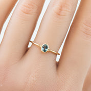 Iris Ring, 0.30ct Unheated Madagascar Sapphire, oval shape gemstone