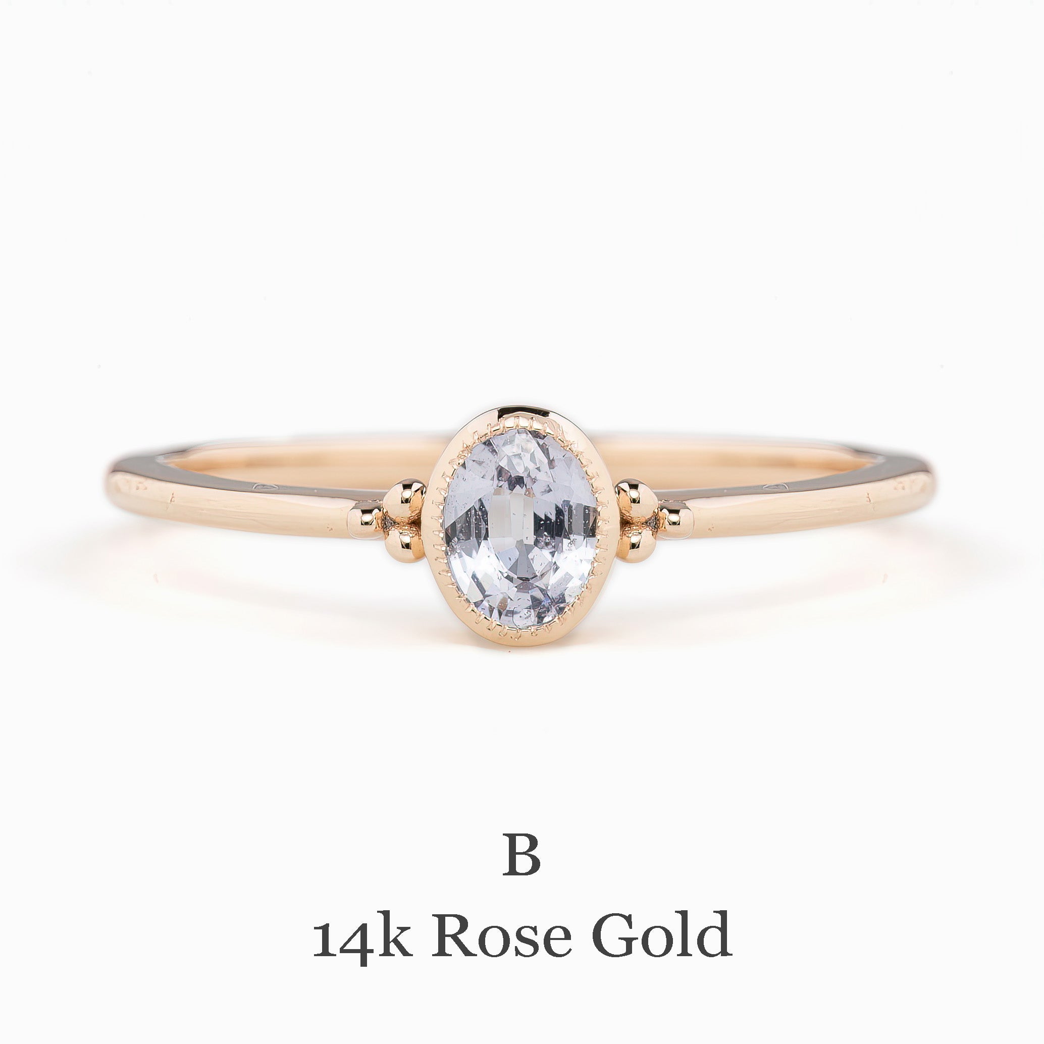 Iris Ring, 0.30ct Unheated Madagascar Sapphire, oval shape gemstone
