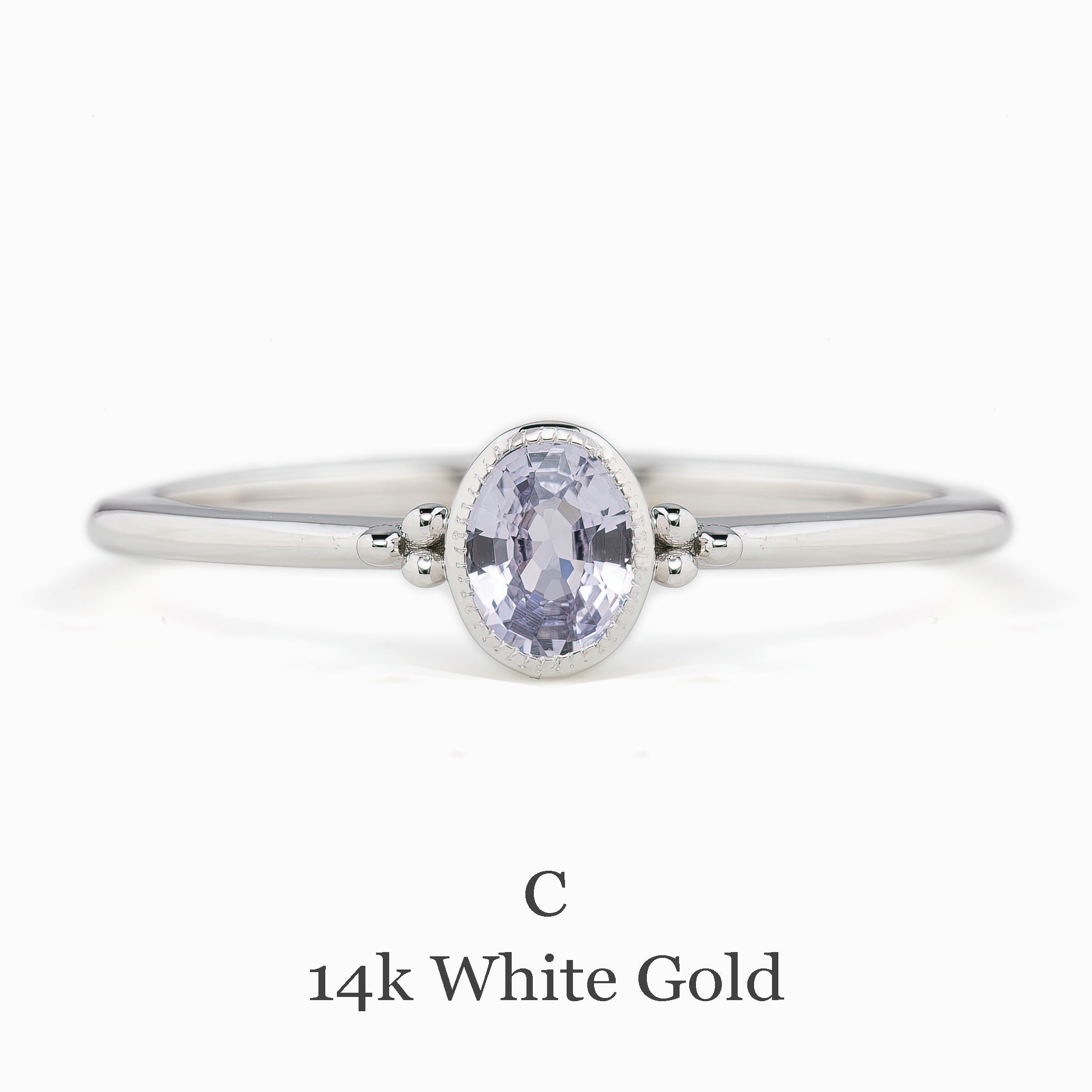 Iris Ring, 0.30ct Unheated Madagascar Sapphire, oval shape gemstone