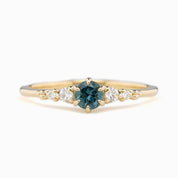 Estel Fleur Ring, 0.30ct Montana Sapphire of your choice