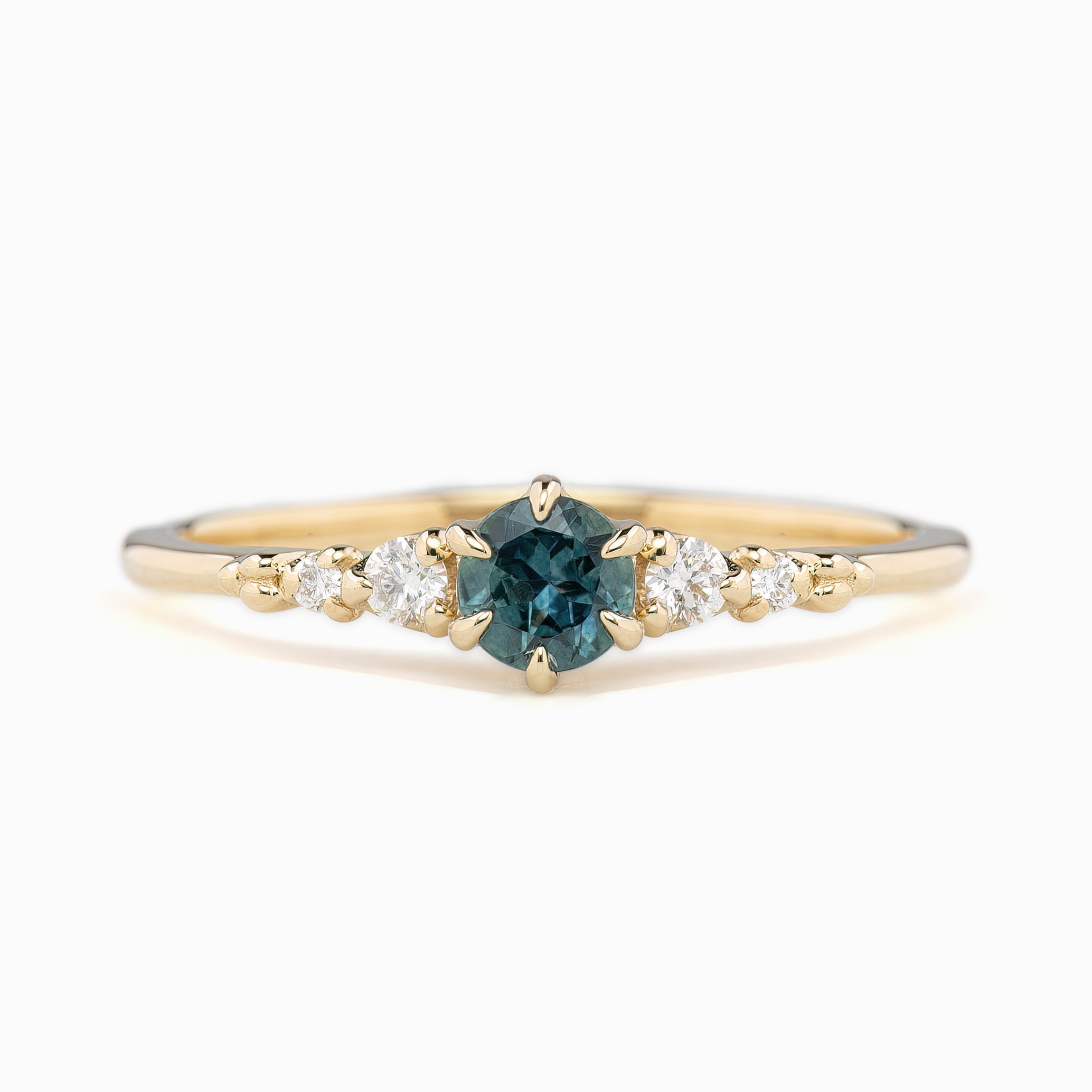 Estel Fleur Ring, 0.30ct Montana Sapphire of your choice