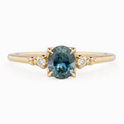 Estel Ring, 0.95ct Montana Sapphire, oval shape gemstone