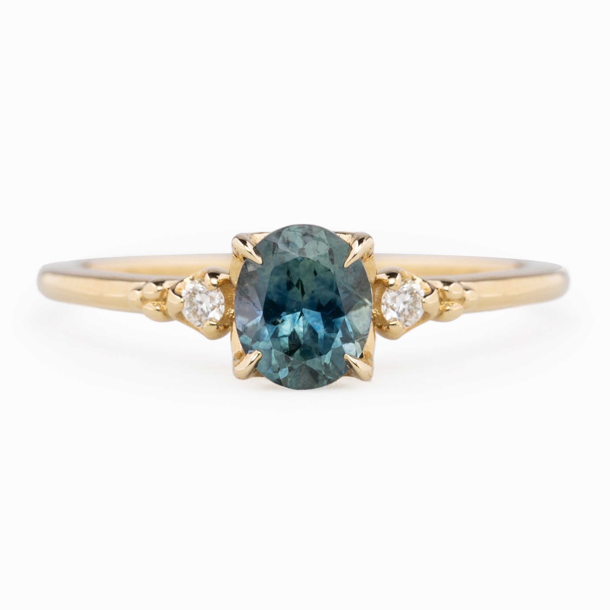 Estel Ring, 0.95ct Montana Sapphire, oval shape gemstone