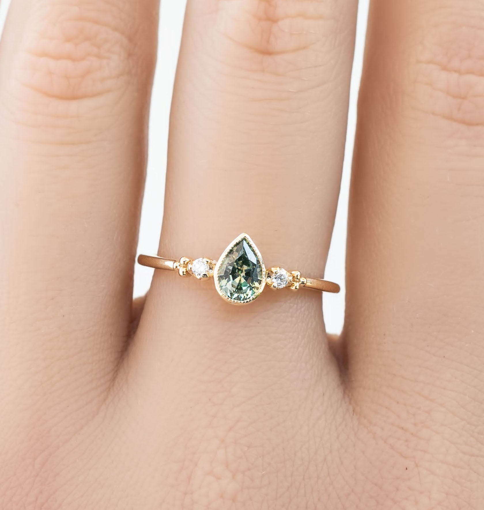Estel Bezel Ring, 0.55ct Montana Sapphire