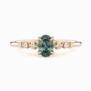 Estel Fleur Ring, 0.60ct Montana Sapphire, oval shape gemstone