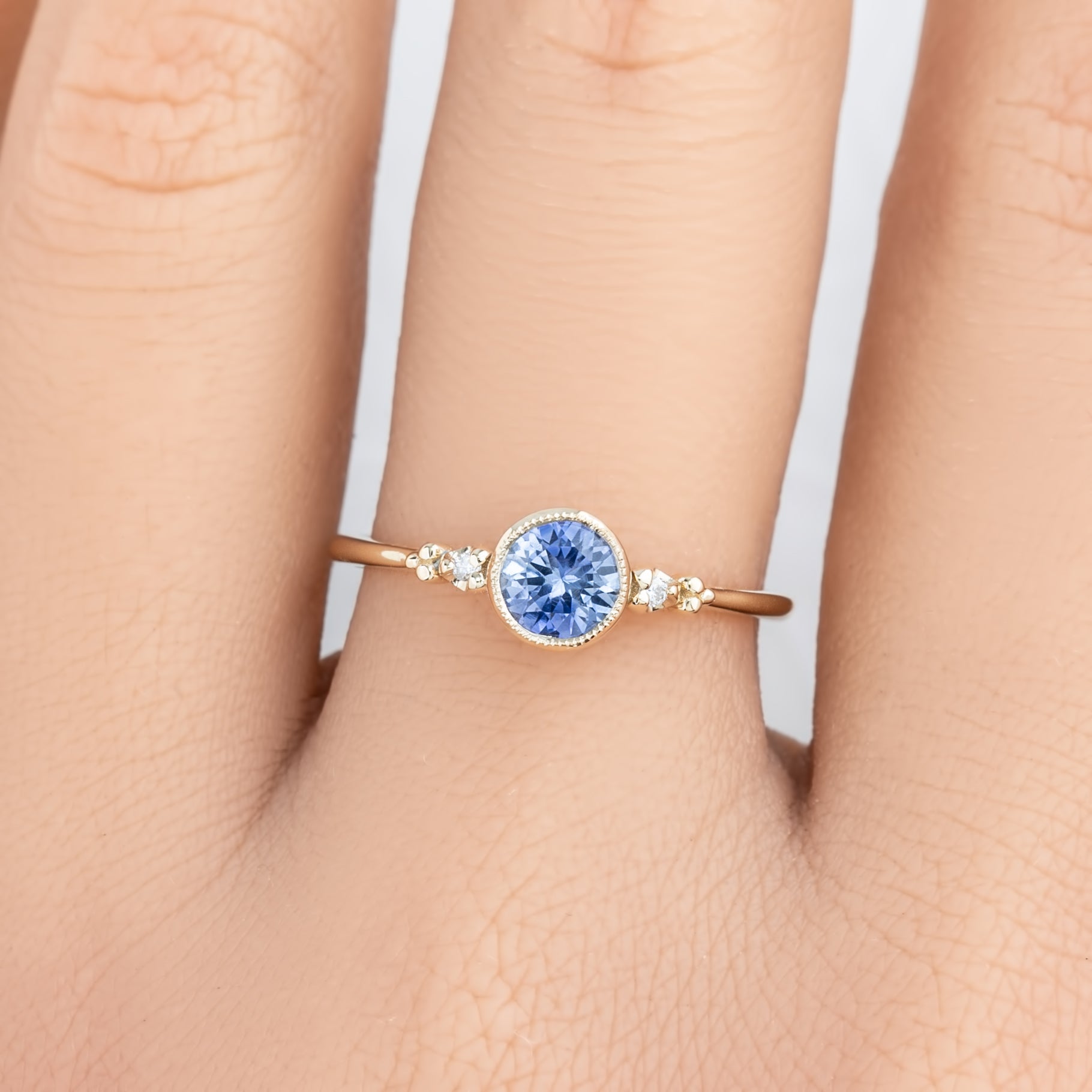Estel Bezel Ring, 0.55ct Tunduru Sapphire