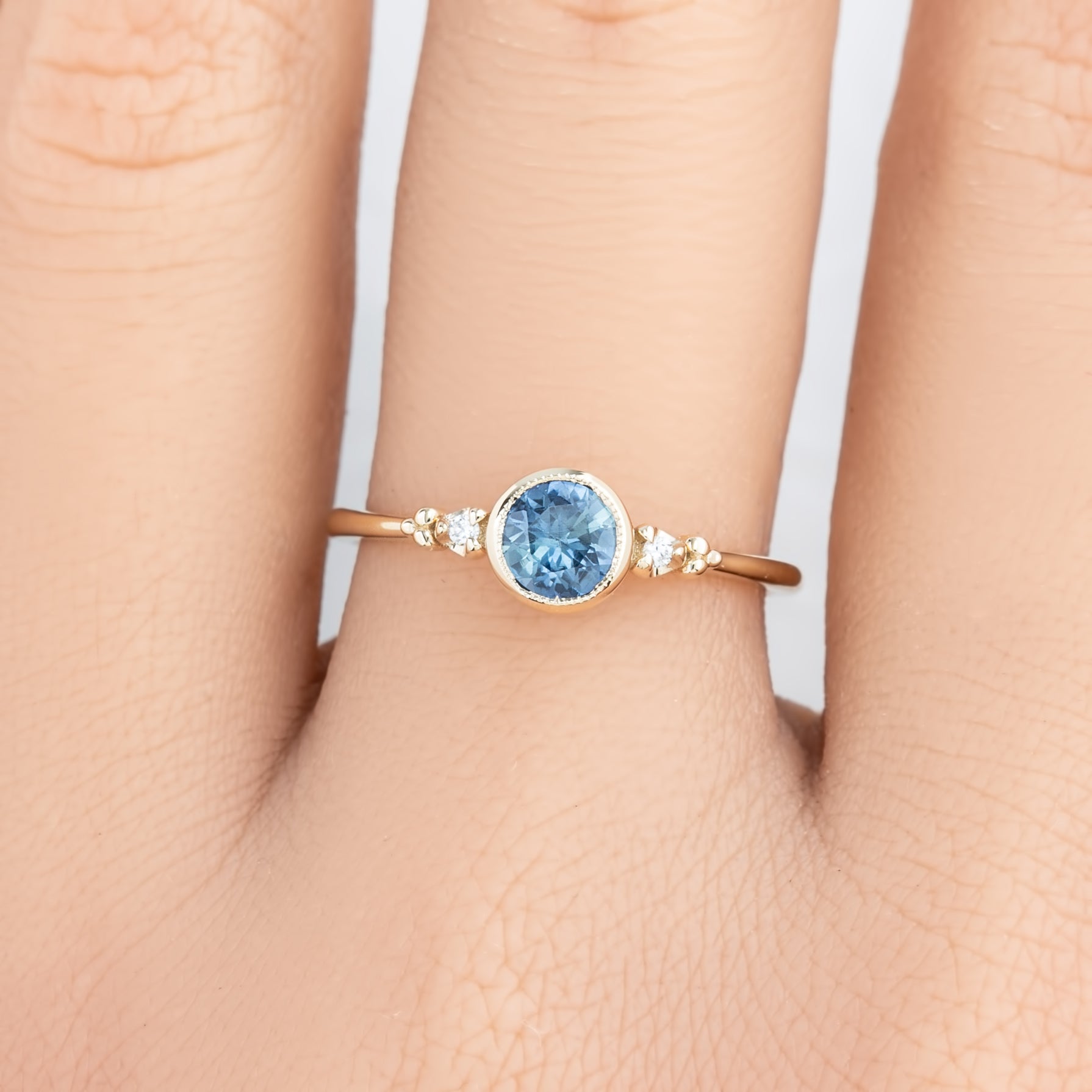 Estel Bezel Ring, 0.55ct Tunduru Sapphire