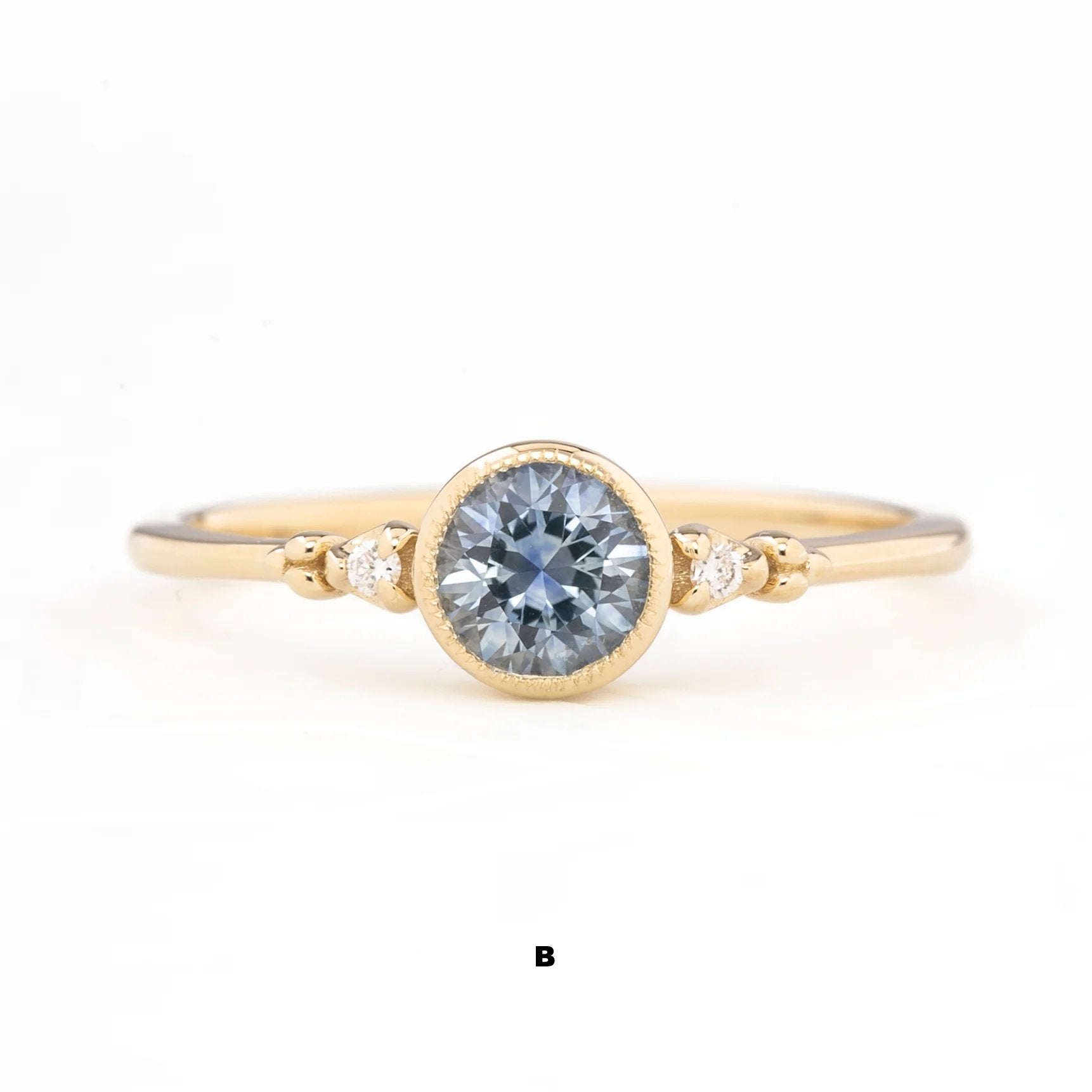 Estel Bezel Ring, 0.60ct Montana Sapphire