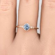 Estel Bezel Ring, 0.60ct Montana Sapphire