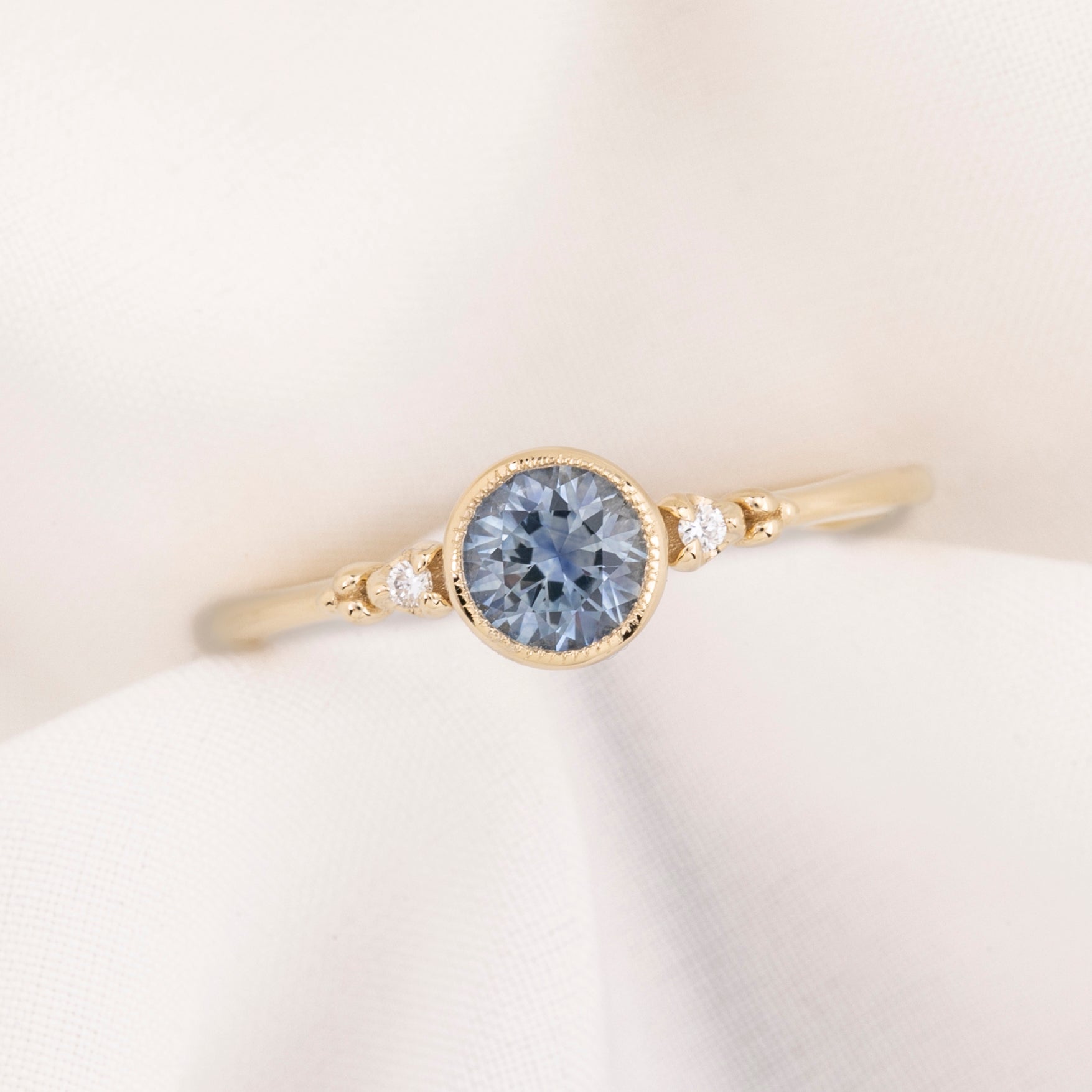 Estel Bezel Ring, 0.60ct Montana Sapphire