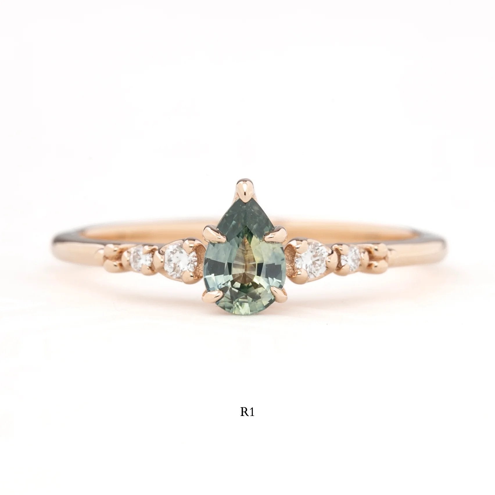 Estel Fleur Ring, 0.55ct Montana Sapphire