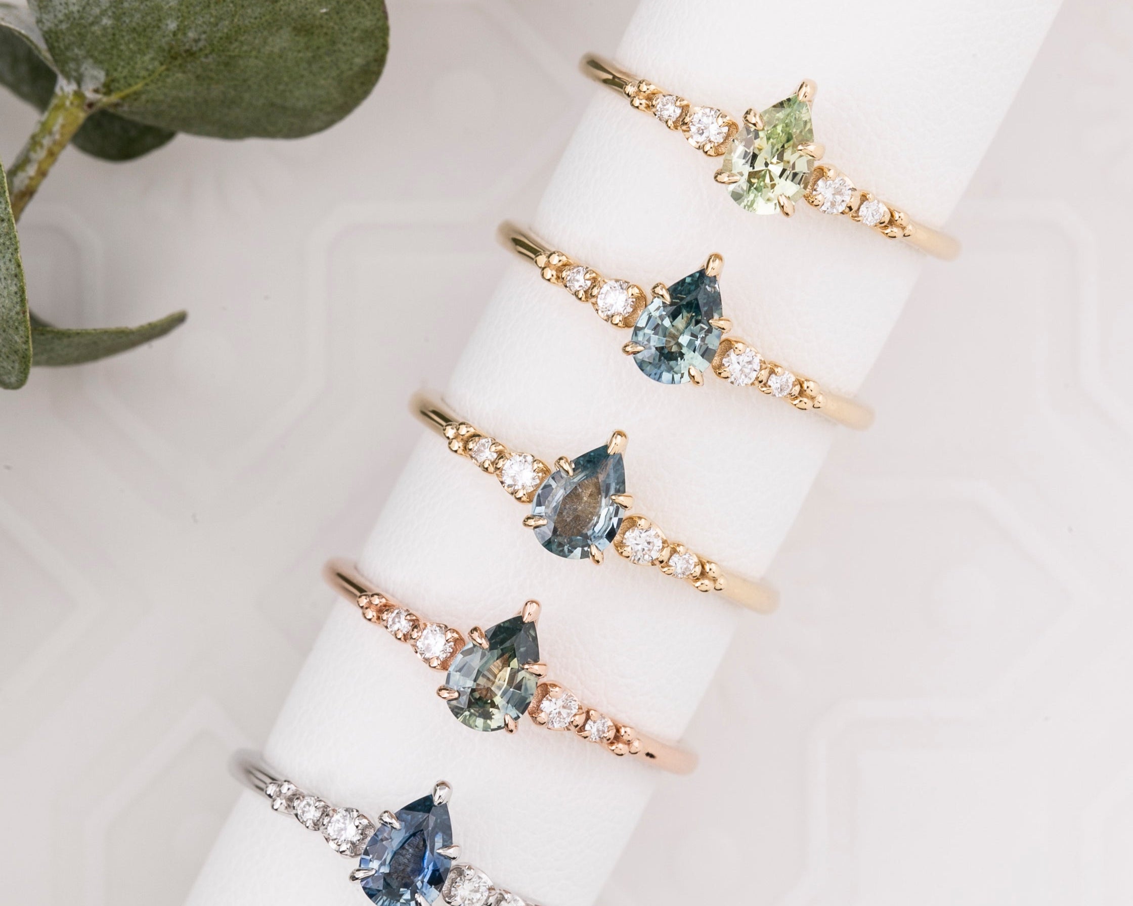 Estel Fleur Ring, 0.55ct Montana Sapphire