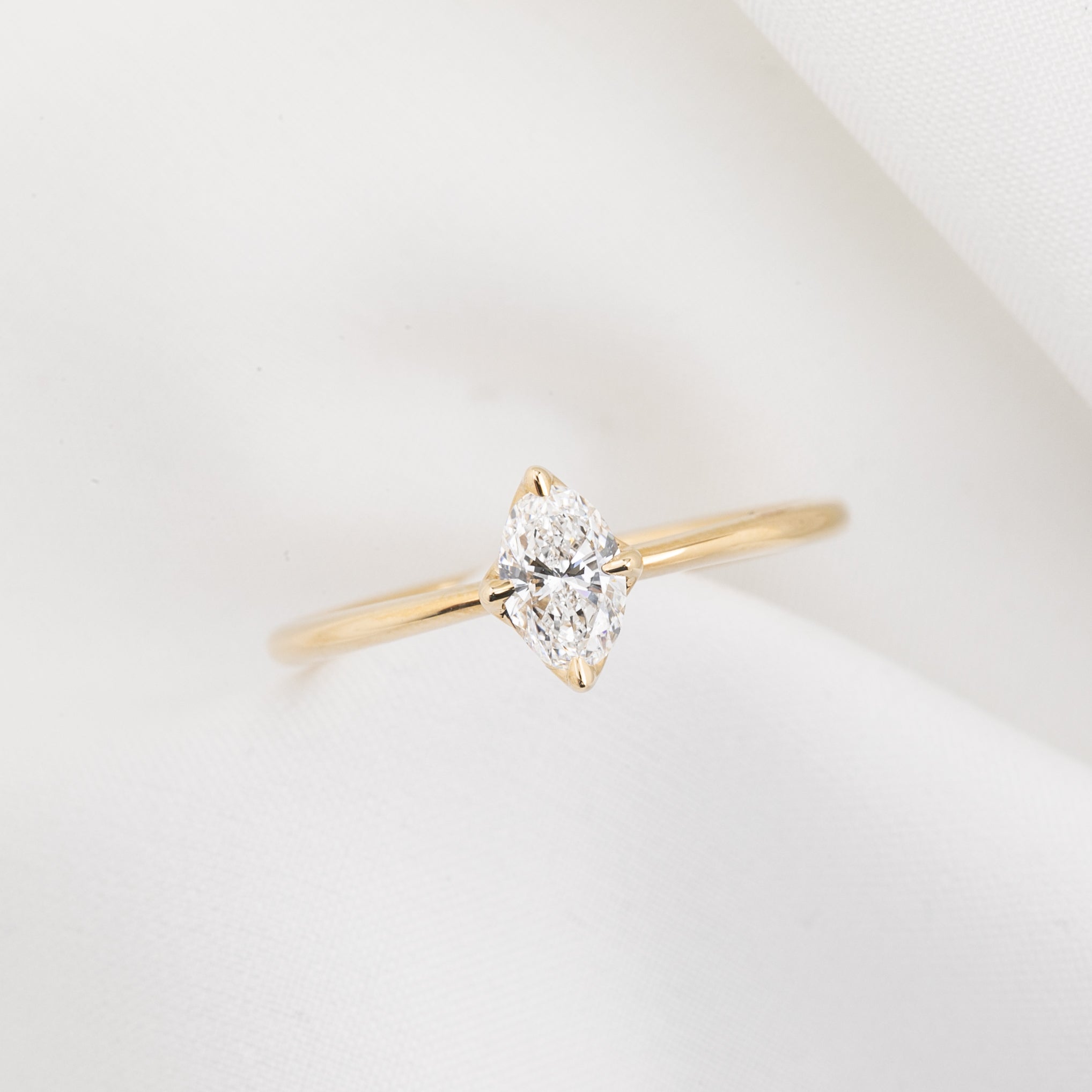 Alice Ring, 0.40ct Oval Diamond