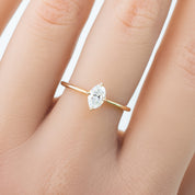 Alice Ring, 0.40ct Oval Diamond
