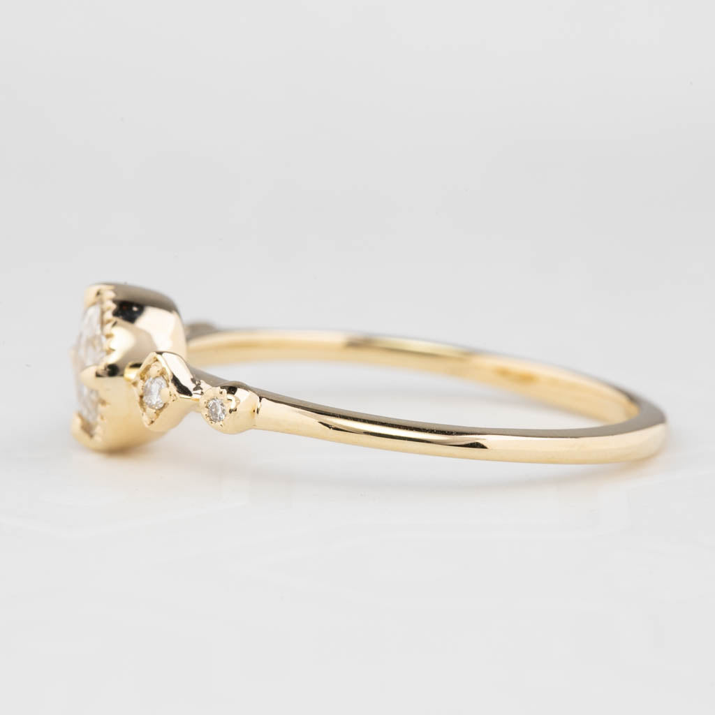 Stella Ring, 0.20ct Round Rose Cut Diamond
