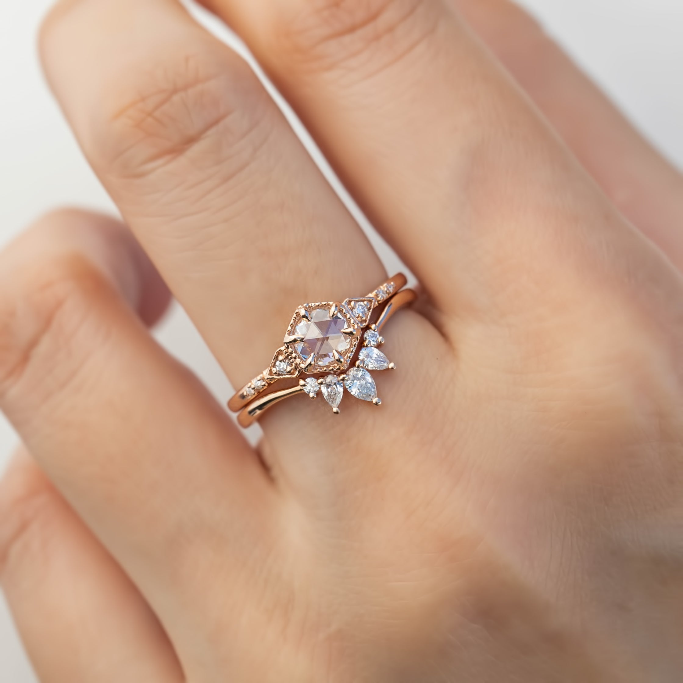 Agatha Round Rose Cut Diamond Ring